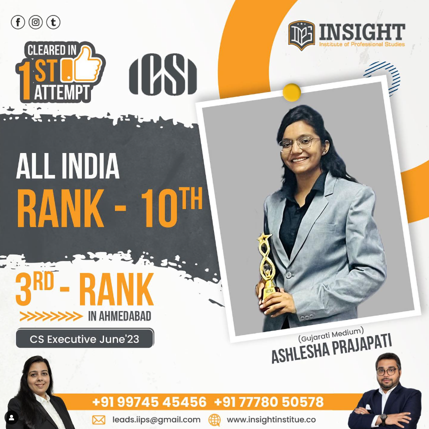cs-executive-all-india-10th-ranker-aashlesha-prajapati